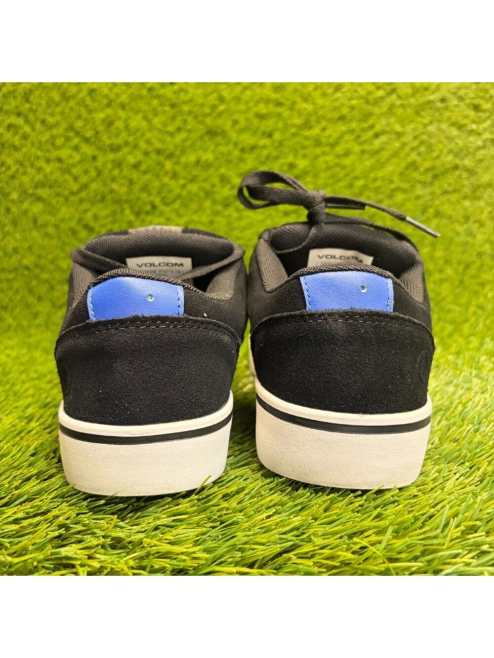 Volcom True Womens Size 8.5 Black White Blue Suede Composite Toe Work Shoes - Picture 6 of 10